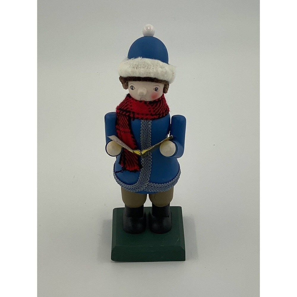 Vintageโ Wooden Christmas Caroler - Victorian Style Holiday Male Caroler Boy Son